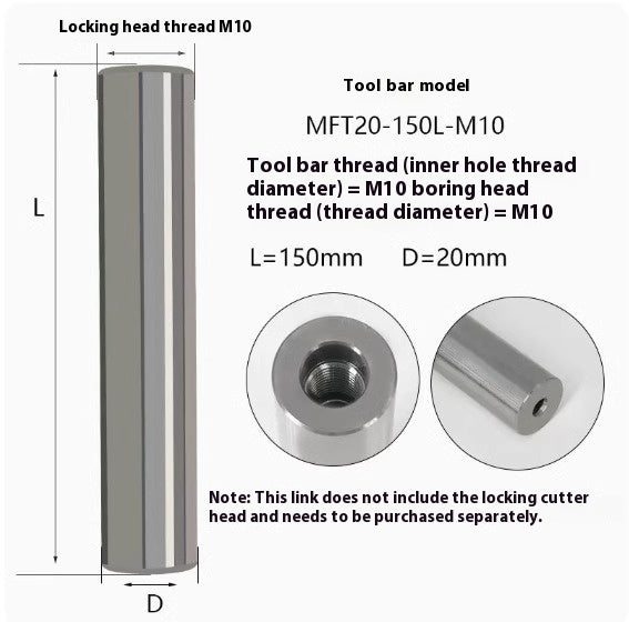 6034 MFT tungsten steel anti-vibration cutter shank lock tooth cutter shank high precision end milling cutter shank monolithic alloy interchangeable carbide head Shandong Denso Pricision Tools Co.,Ltd.